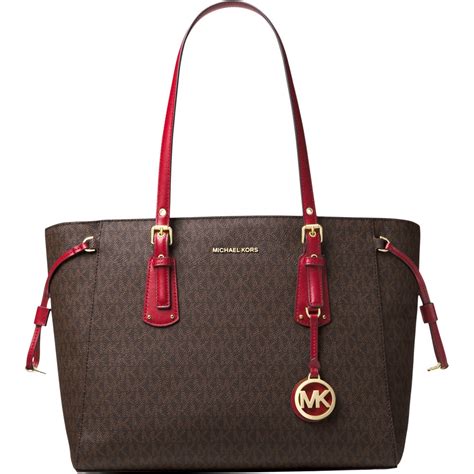 michael kors small voyager tote|michael kors zip top tote.